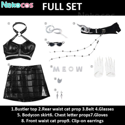 【Nekocos】Game Rivals Black Cat Urban Predator Cosplay Costume | Custom-Tailor