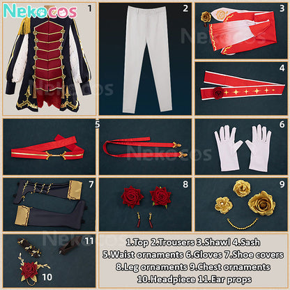 【Nekocos】Game Uma Musume Pretty Derby Cosplay Racing Debut Rose Kingdom Cosplay Costume | Custom-Tailor