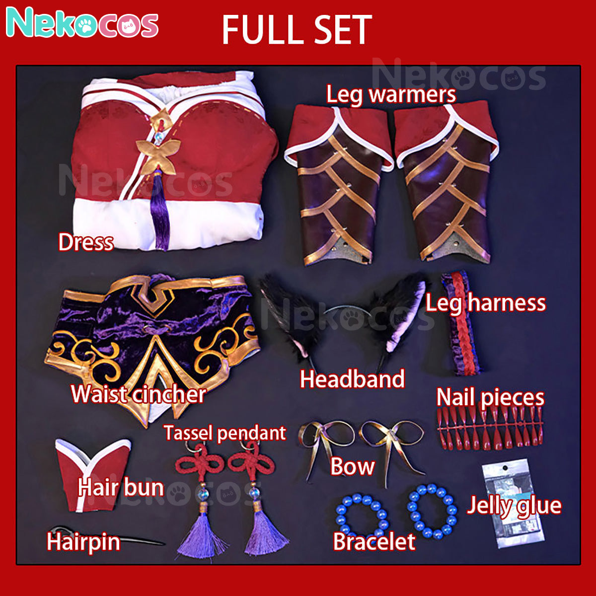 【Nekocos】Game League of Legends Cosplay Ahri The Nine Tailed Fox Cosplay Costume | Custom-Tailor