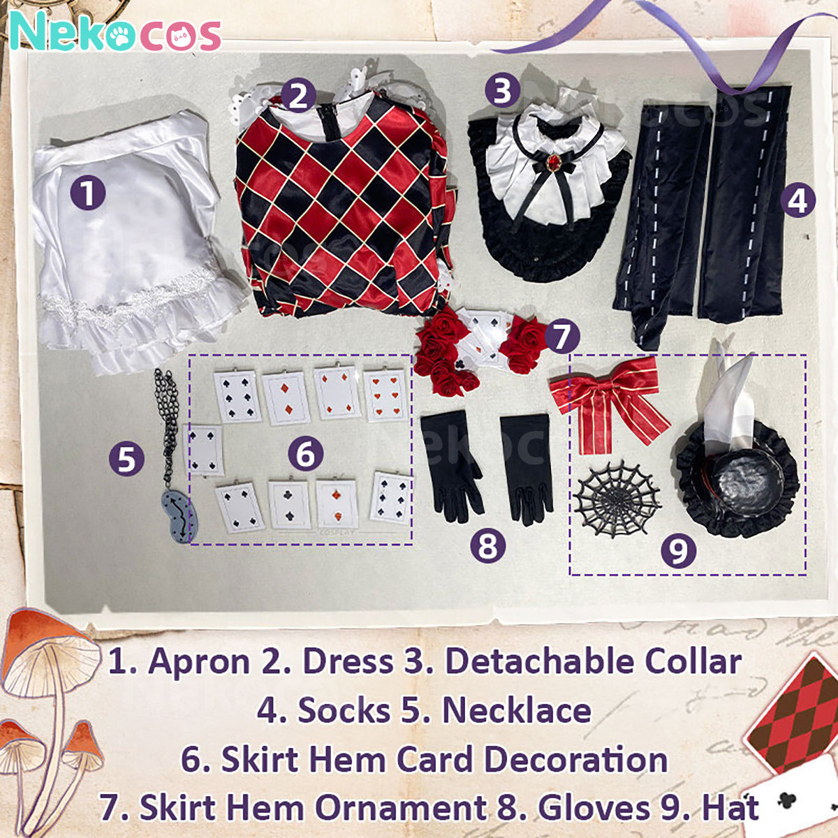 【Nekocos】Game Identity V Cosplay Gardener Dark Fairy Tale Cosplay Costume | In Stock