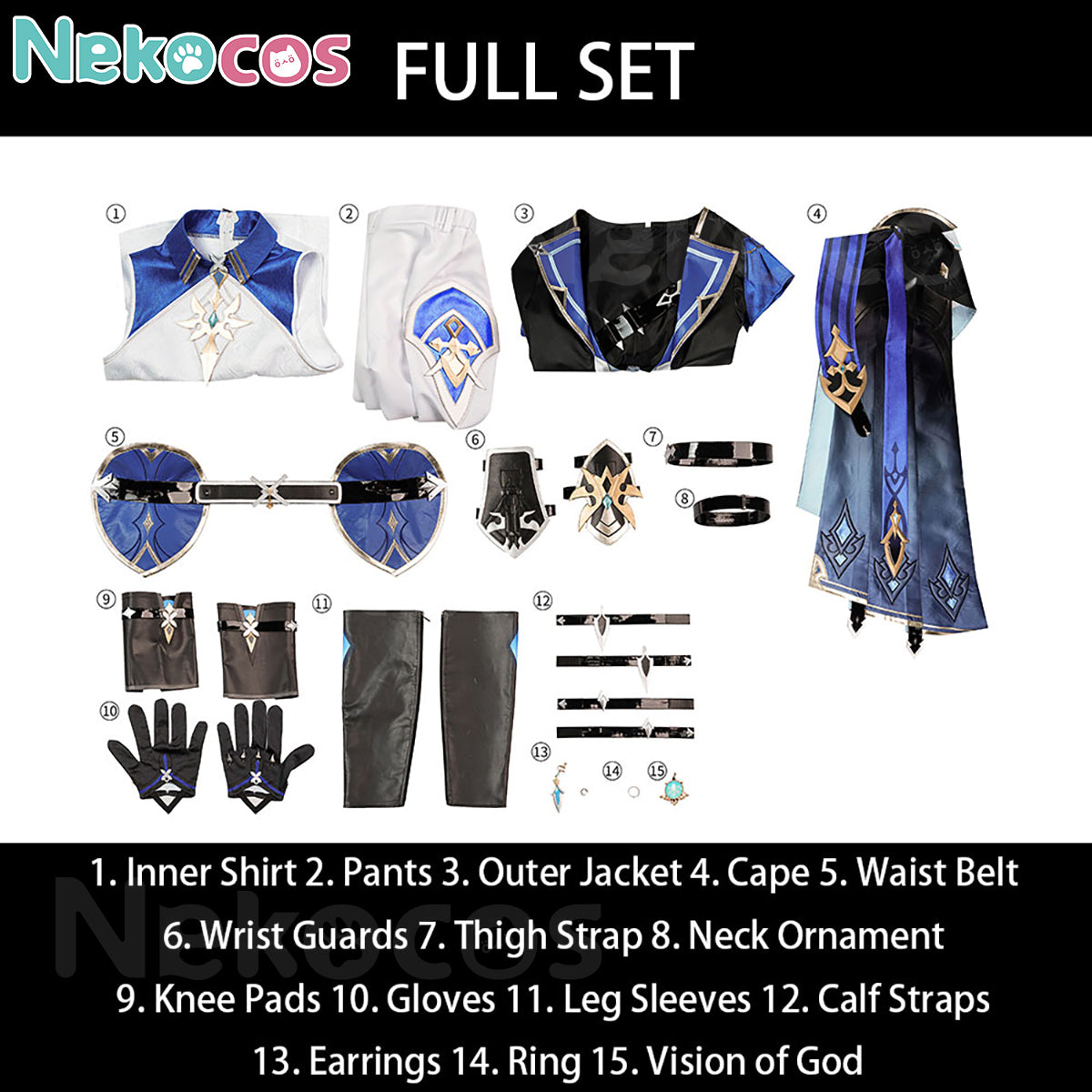 【Nekocos】Game Genshin Impact Cosplay Lohen Cosplay Costume Premium Edition | Custom-Tailor