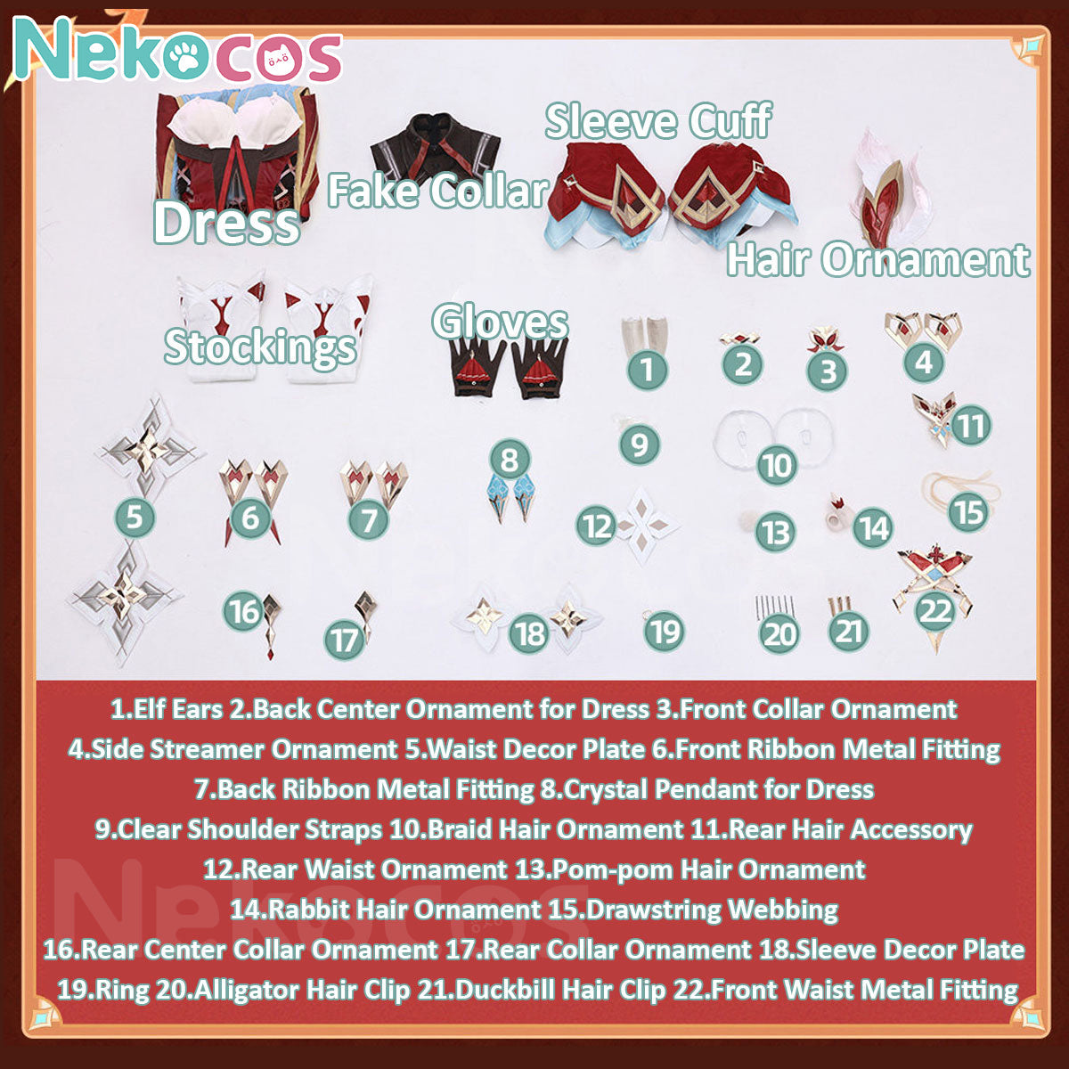 【Nekocos】Game Genshin Impact Cosplay Alice Hexenzirkel Cosplay Costume Premium Edition | Custom-Tailor