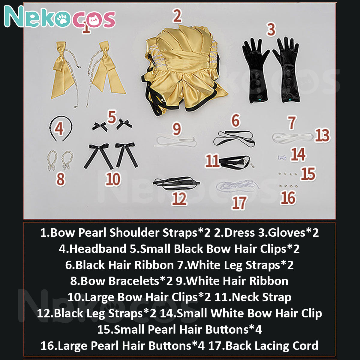 【Nekocos】Game Reverse:1999 Cosplay Sonetto In Praise of Poetry Cosplay Costume Premium Edition | In Stock