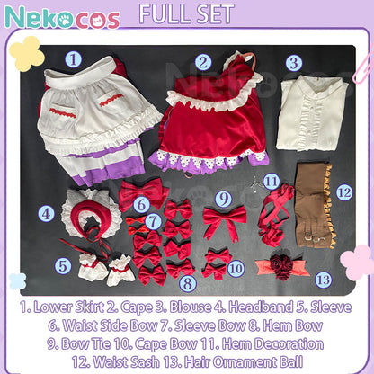 【Nekocos】Game Cosplay Laala Manaka Charafuku Kuji Online 10th Anniversary Cosplay Costume | In Stock