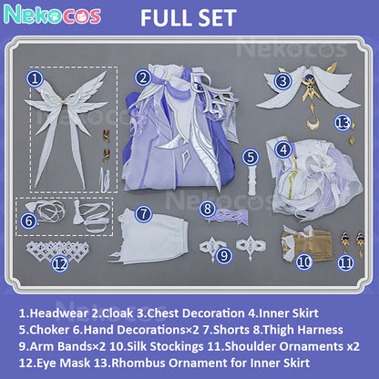 【Nekocos】Game Genshin Impact Cosplay Columbina Hyposelenia Cosplay Costume Premium Edition | Custom-Tailor