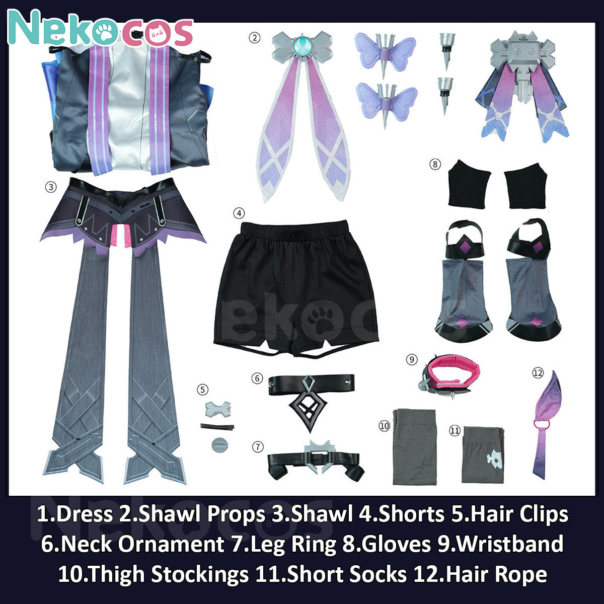 Genshin Impact Prune Cosplay Costume – Custom Tailored by NekocosCostume,Game,Genshin Impact
