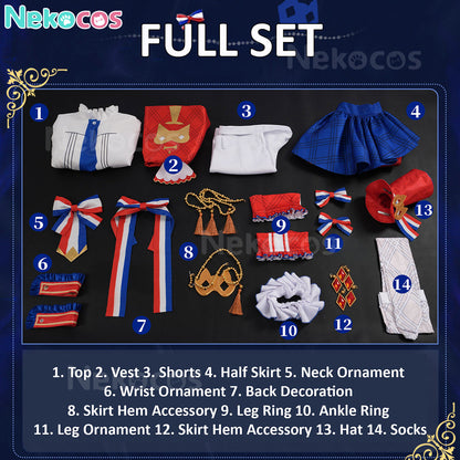 【Nekocos】Game Cosplay Hibiki Shikiin Cosplay Costume | In Stock