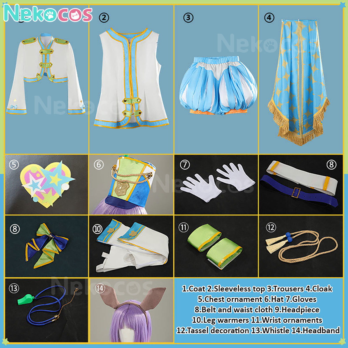【Nekocos】Game Uma Musume Pretty Derby Cosplay Luminous ☆ Twirler Smart Falcon Cosplay Costume | Custom-Tailor