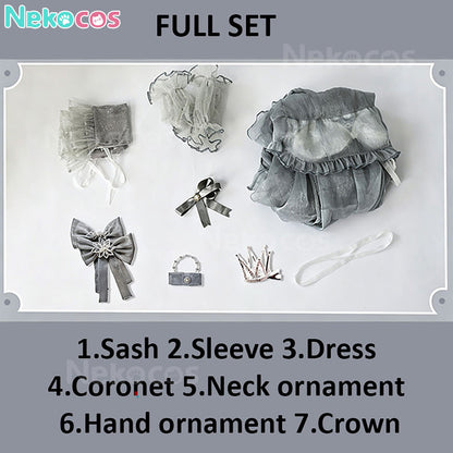 【Nekocos】Game Cosplay Cinderella Glass Princess Cosplay Costume | In Stock