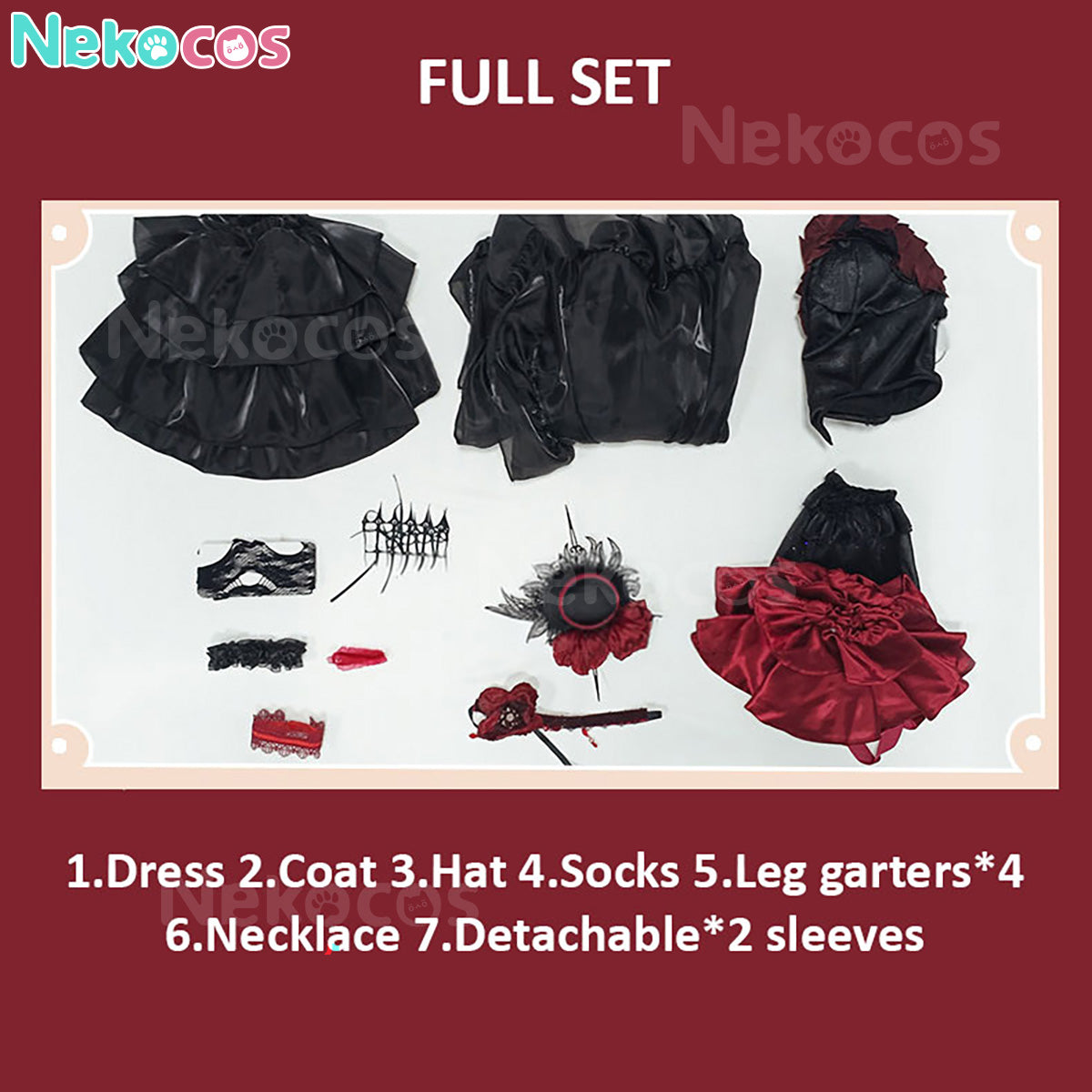 【Nekocos】Game Path to Nowhere Cosplay Coquelic The Bleeding Tone Behind Cosplay Costume | In Stock