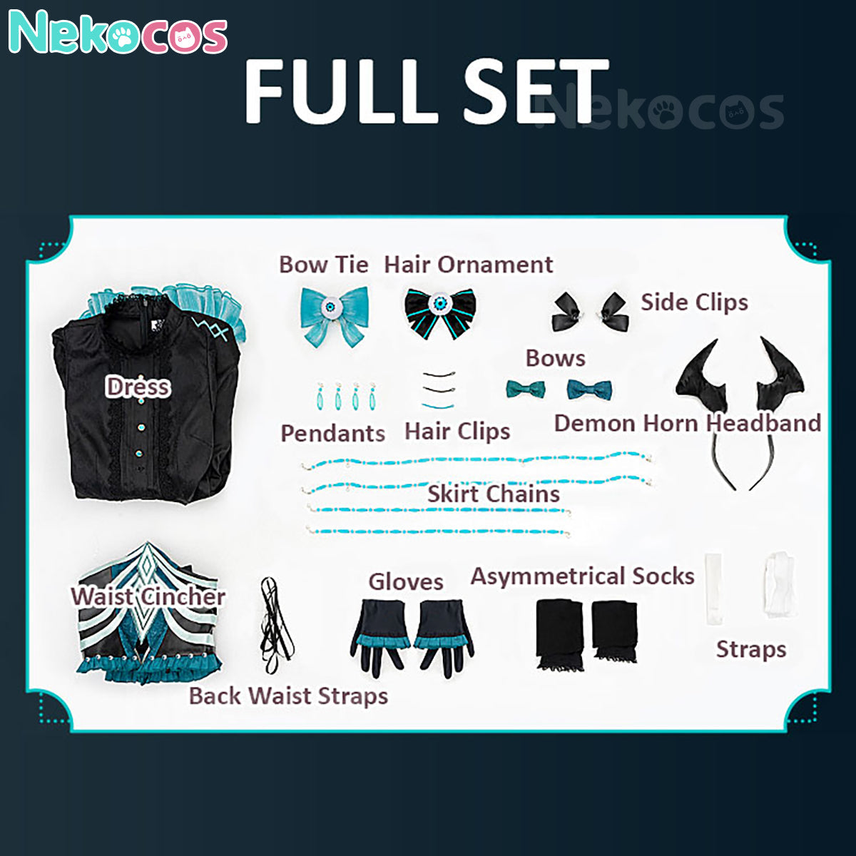 【Nekocos】little devil Cosplay Virtual Cosplay Halloween Costumes | In Stock