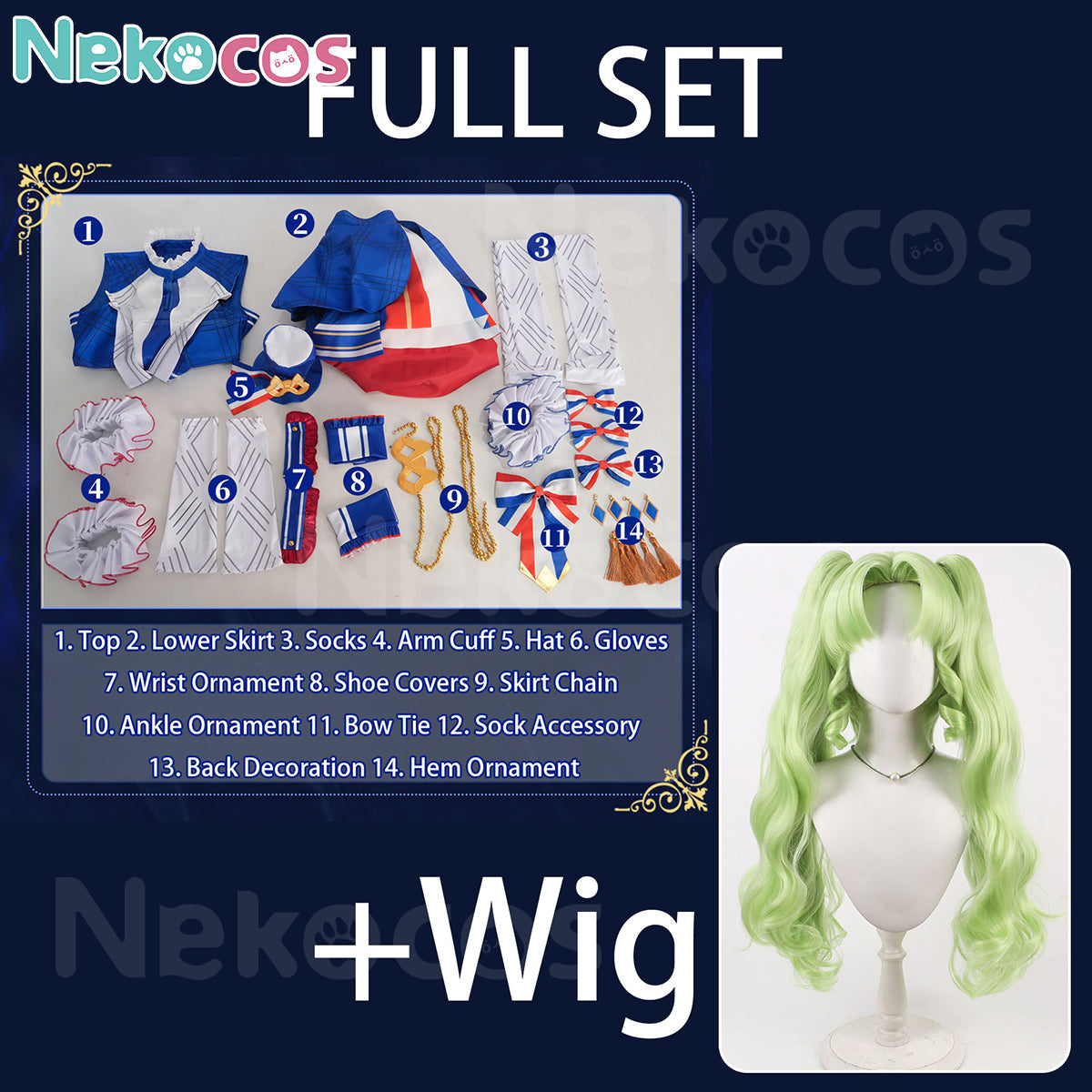 【Nekocos】Game Cosplay Falulu&Fuwari Midorikaze Cosplay Costume | In Stock