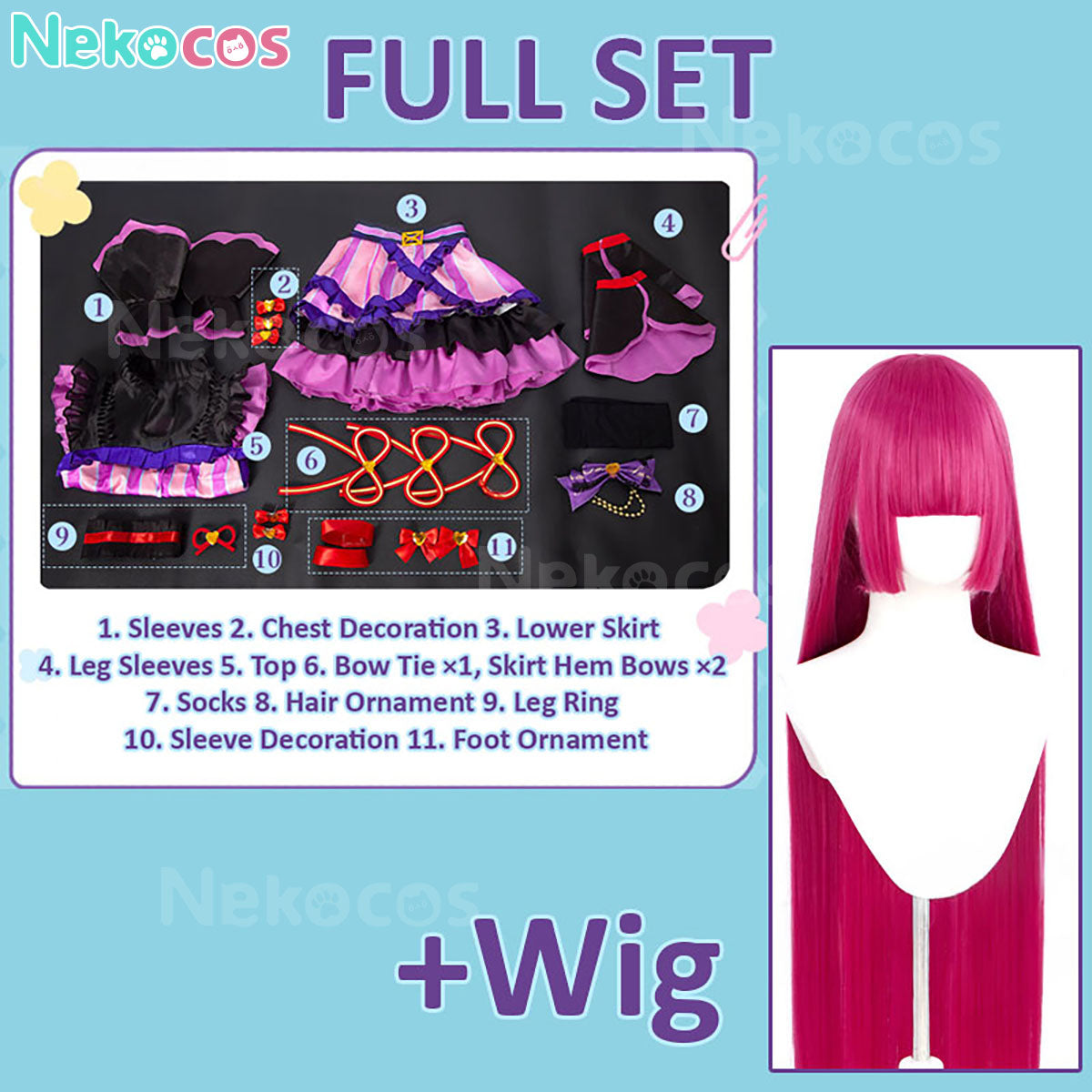 【Nekocos】Game Cosplay Laala Manaka Cosplay Costume | Custom-Tailor