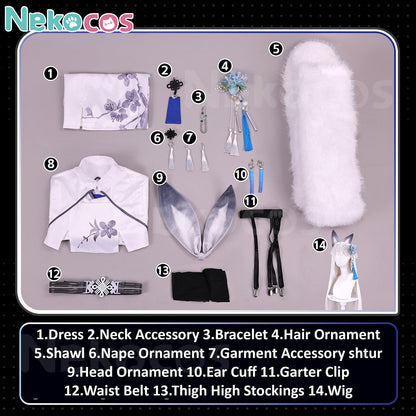 【Nekocos】Game Cosplay Snow Crane Cosplay Costume | Custom-Tailor