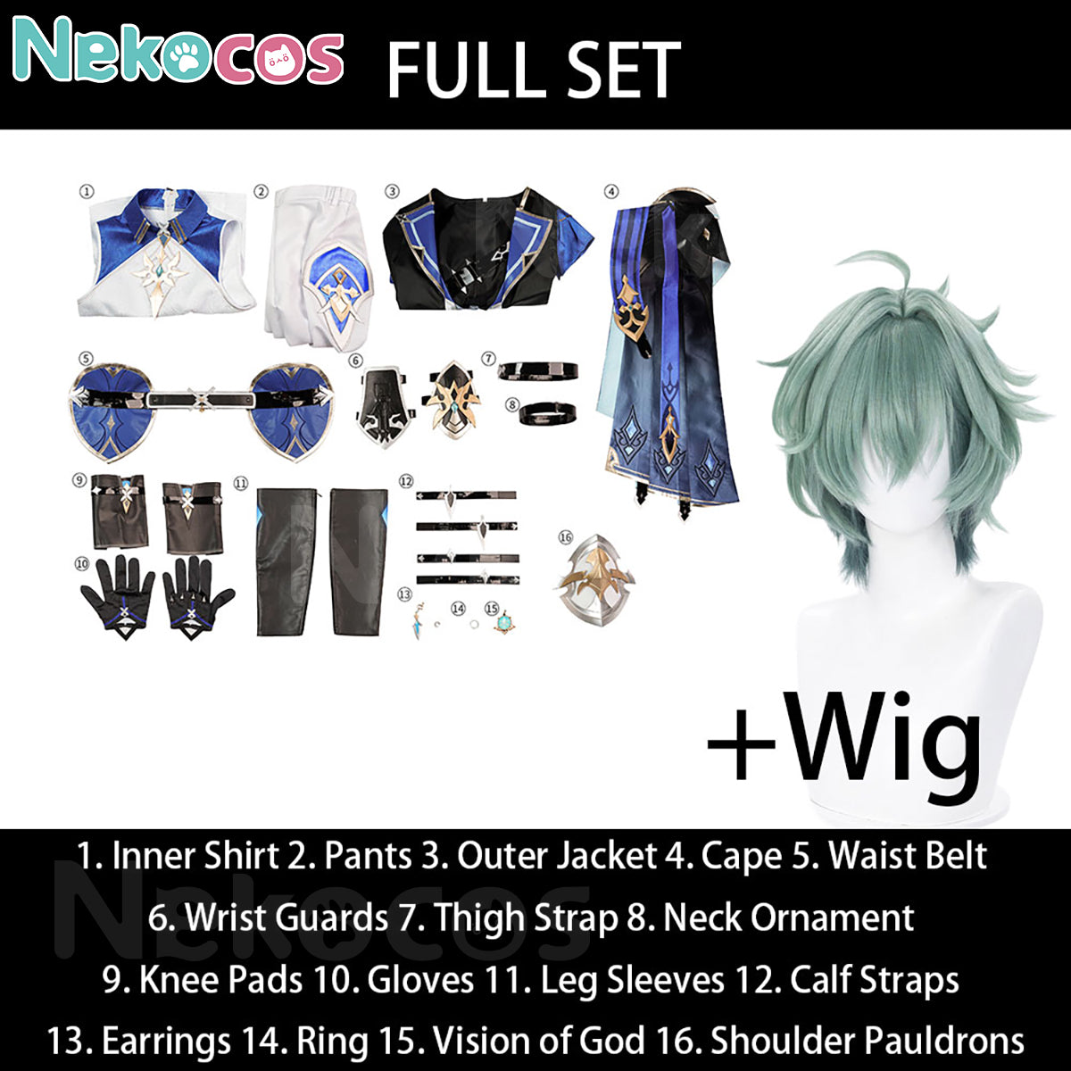 【Nekocos】Game Genshin Impact Cosplay Lohen Cosplay Costume Premium Edition | Custom-Tailor