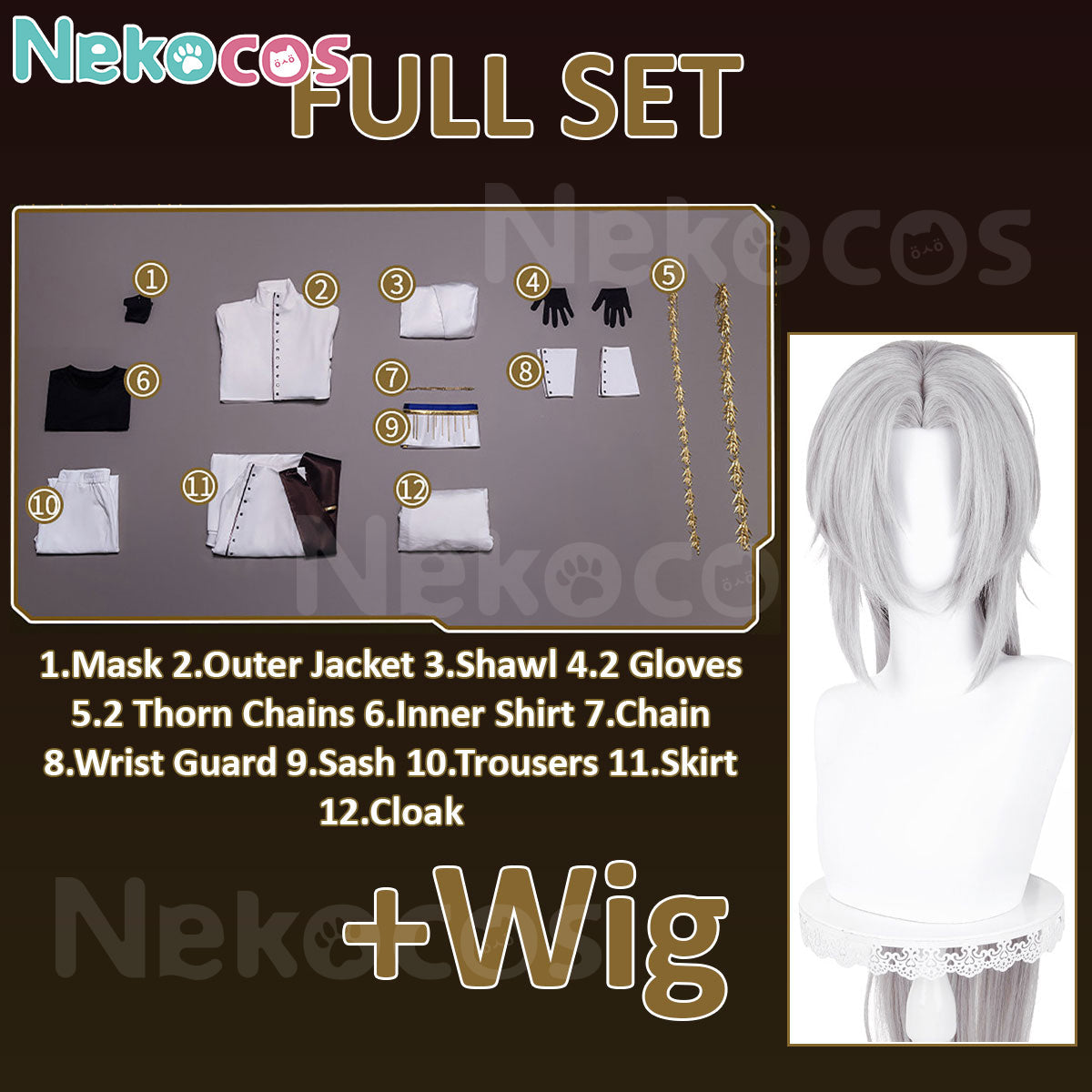 【Nekocos】Game Arknights Ambience Synesthesia Cosplay Ulpianus Evangelist Cosplay Costume Premium Edition | Custom-Tailor