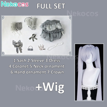 【Nekocos】Game Cosplay Cinderella Glass Princess Cosplay Costume | In Stock