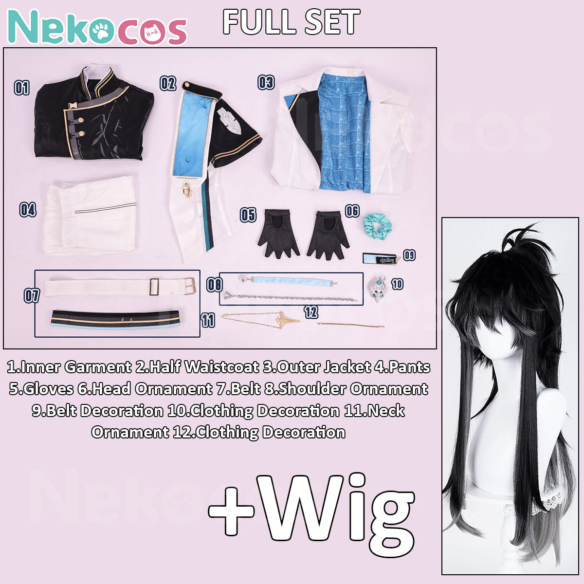 Wuthering Waves Lelouch Lamperouge Cosplay Costume - Custom TailoredCostume,Game,Wuthering Waves