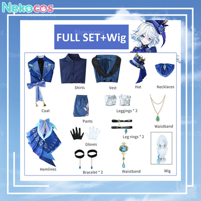 【Nekocos】Game Genshin Impact Cosplay Furina de Fontaine Cosplay Costume Premium Edition | In Stock