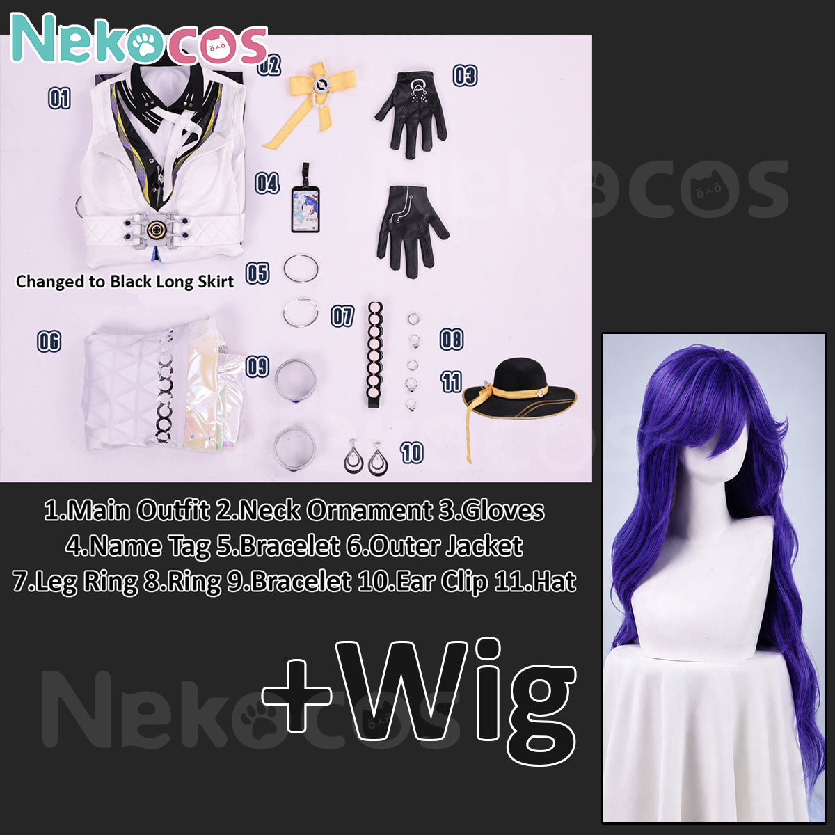 Wuthering Waves Lucilla Cosplay Costume - Custom TailoredCostume,Game,Wuthering Waves