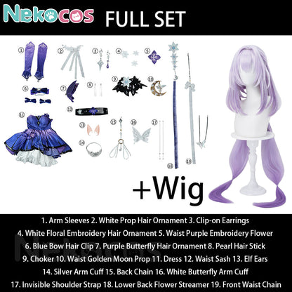 【Nekocos】Game Honkai: Star Rail Cosplay Gossamer Flutter Cosplay Costume Premium Edition | Custom-Tailor