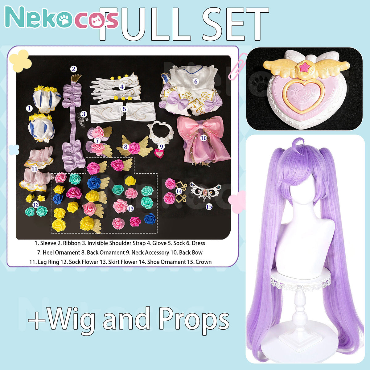 【Nekocos】Game Cosplay Laala Manaka Four Seasons Princess Cosplay Costume | In Stock