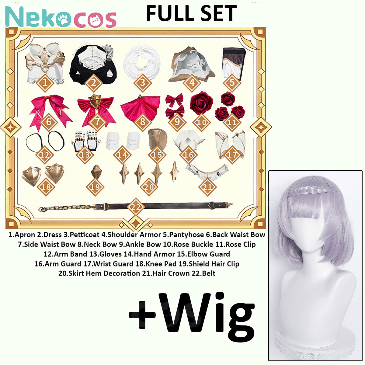 Genshin Impact Noelle Cosplay Costume - Premium Custom EditionCostume,Game,Genshin Impact