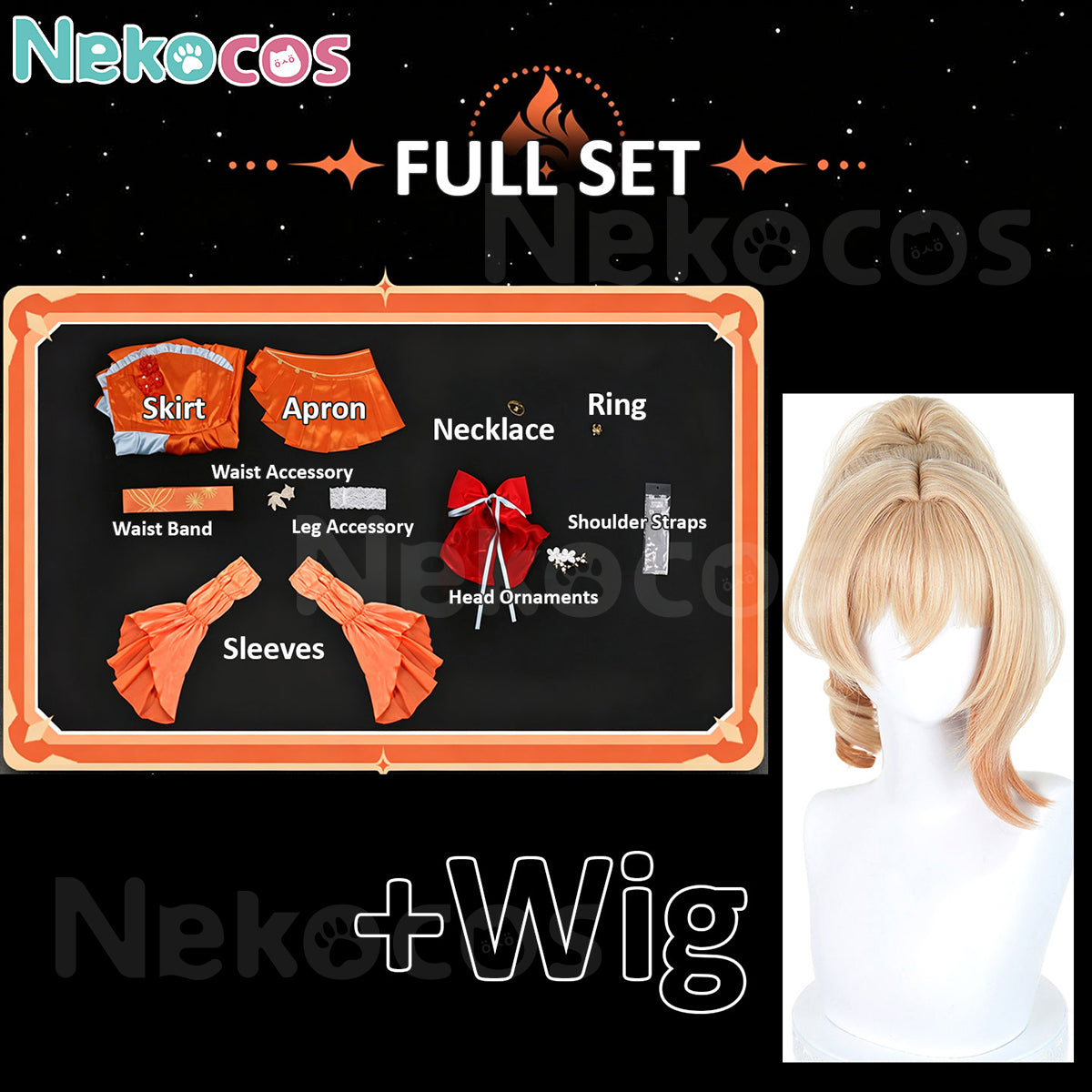 Genshin Impact Yoimiya Cosplay Costume - Custom TailoredCostume,Game,Genshin Impact
