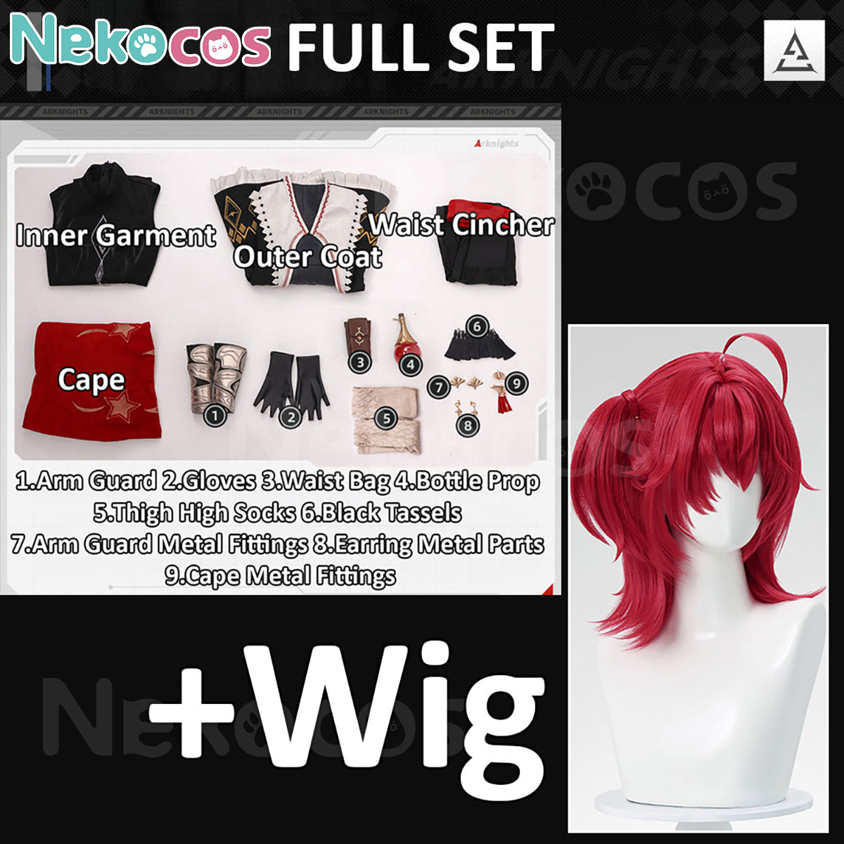 Arknights Exusiai Cosplay Costume - Premium Custom-TailorArknights,Costume,Game
