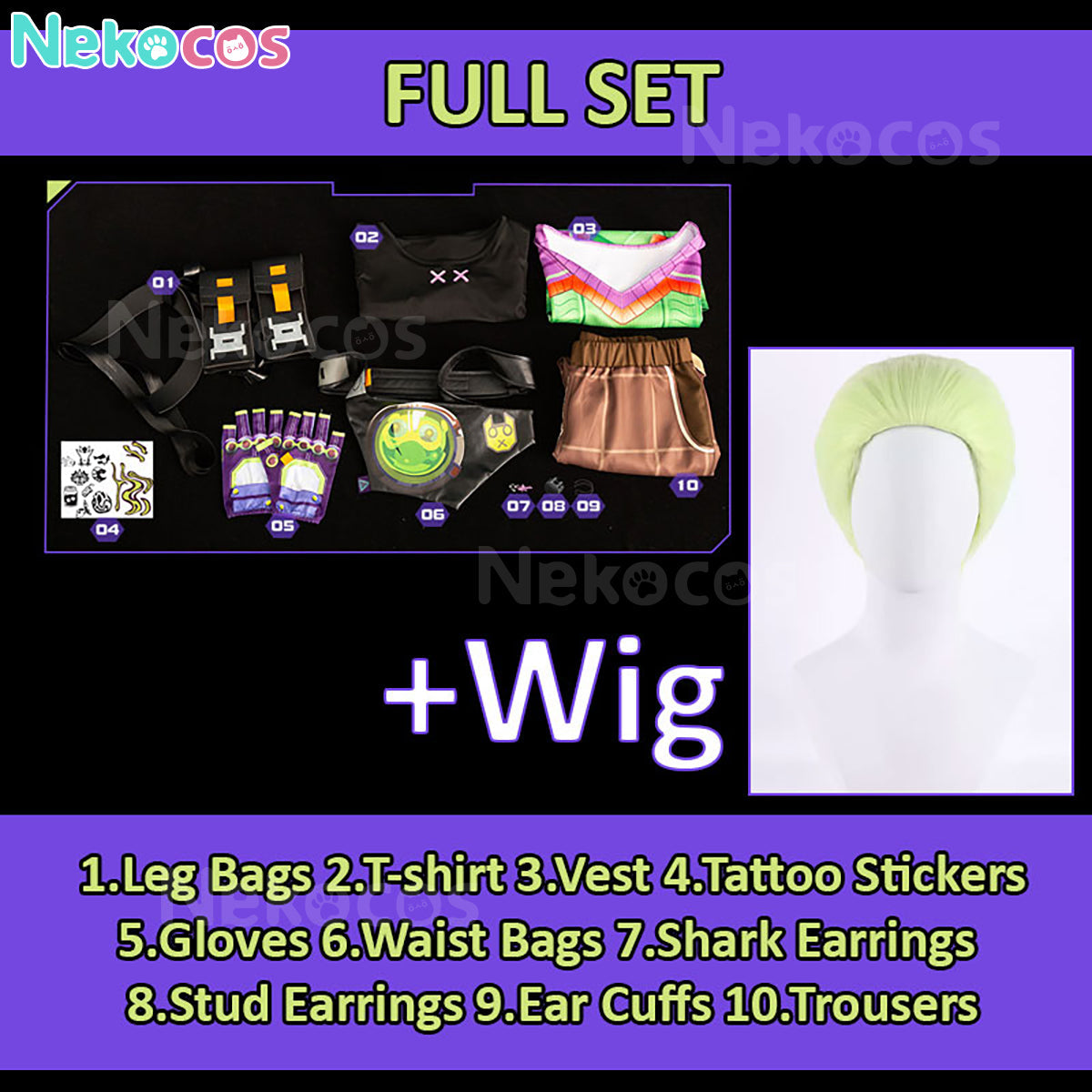 【Nekocos】Game Valorant Cosplay Gekko Cosplay Costume | In Stock