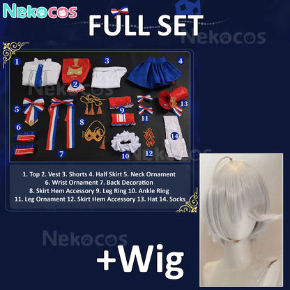 【Nekocos】Game Cosplay Hibiki Shikiin Cosplay Costume | In Stock