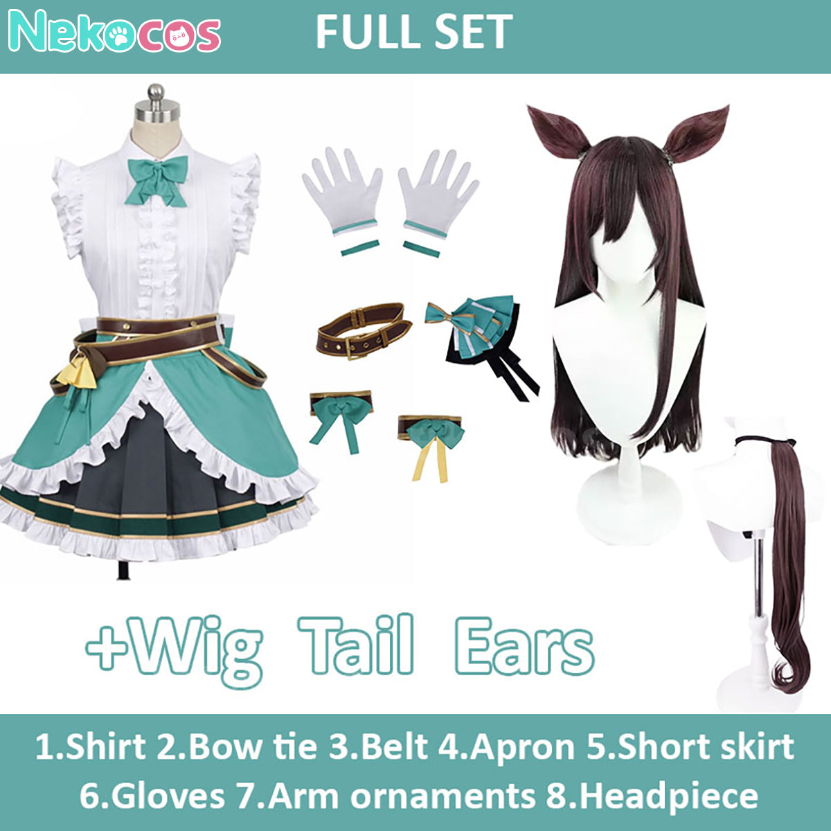 【Nekocos】Game Uma Musume Pretty Derby Cosplay Mejiro Dober Cosplay Costume | Custom-Tailor