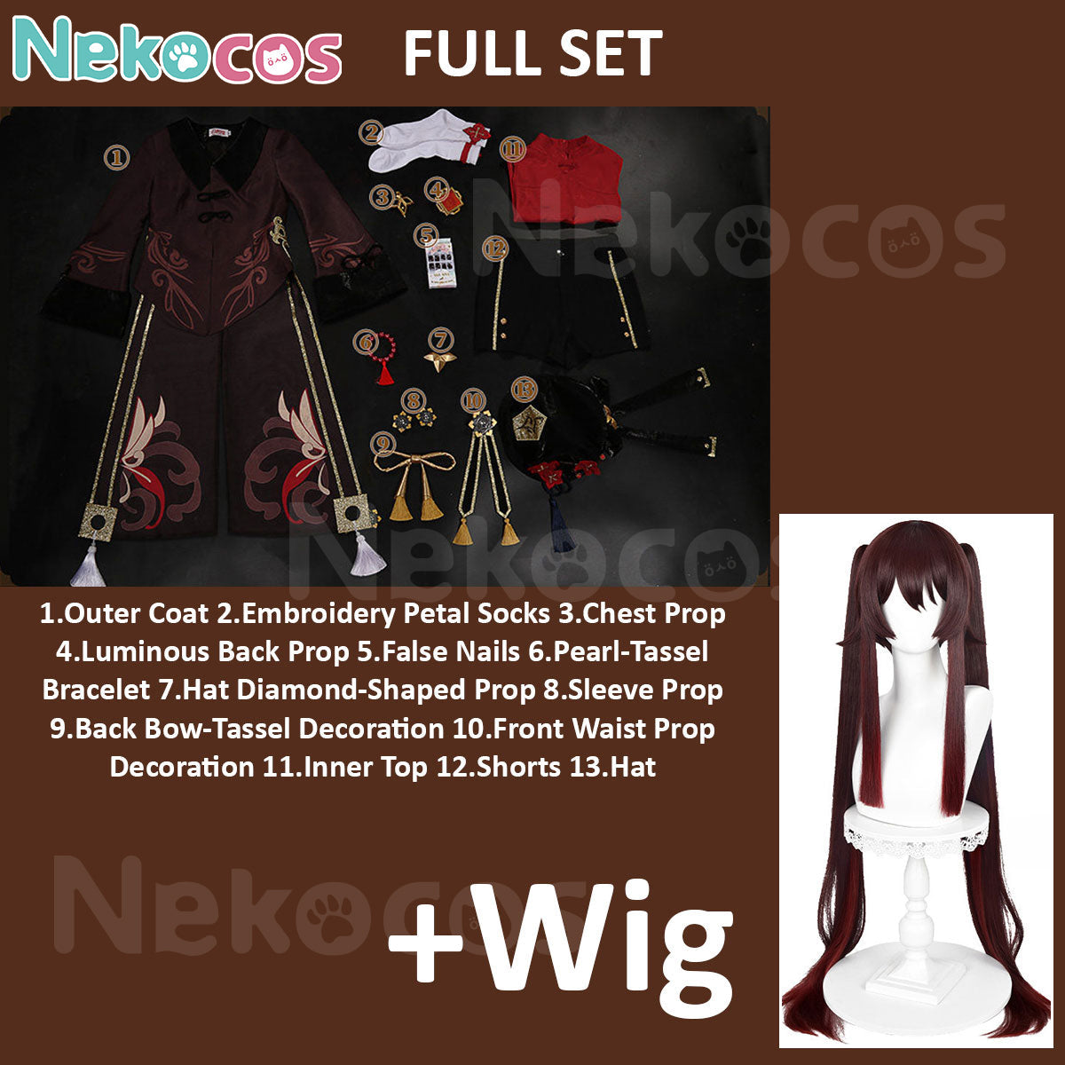 Genshin Impact Hu Tao Cosplay Costume | Custom-TailorCostume,Game,Genshin Impact