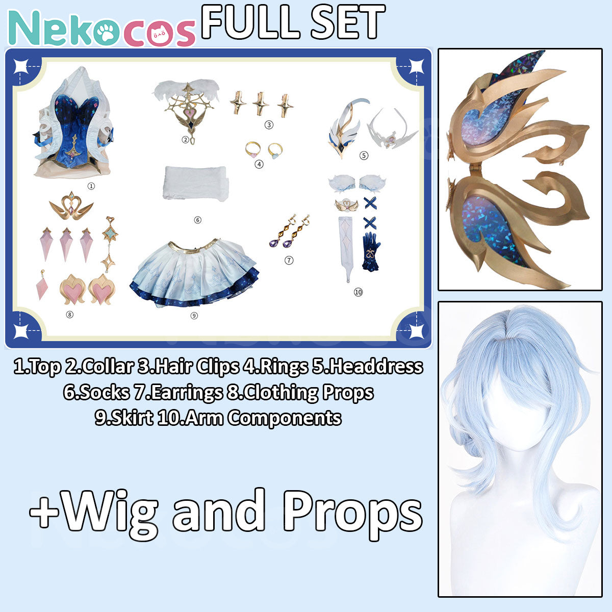 Genshin Impact Odette Spessiva Cosplay Costume - Premium EditionCostume,Game,Genshin Impact