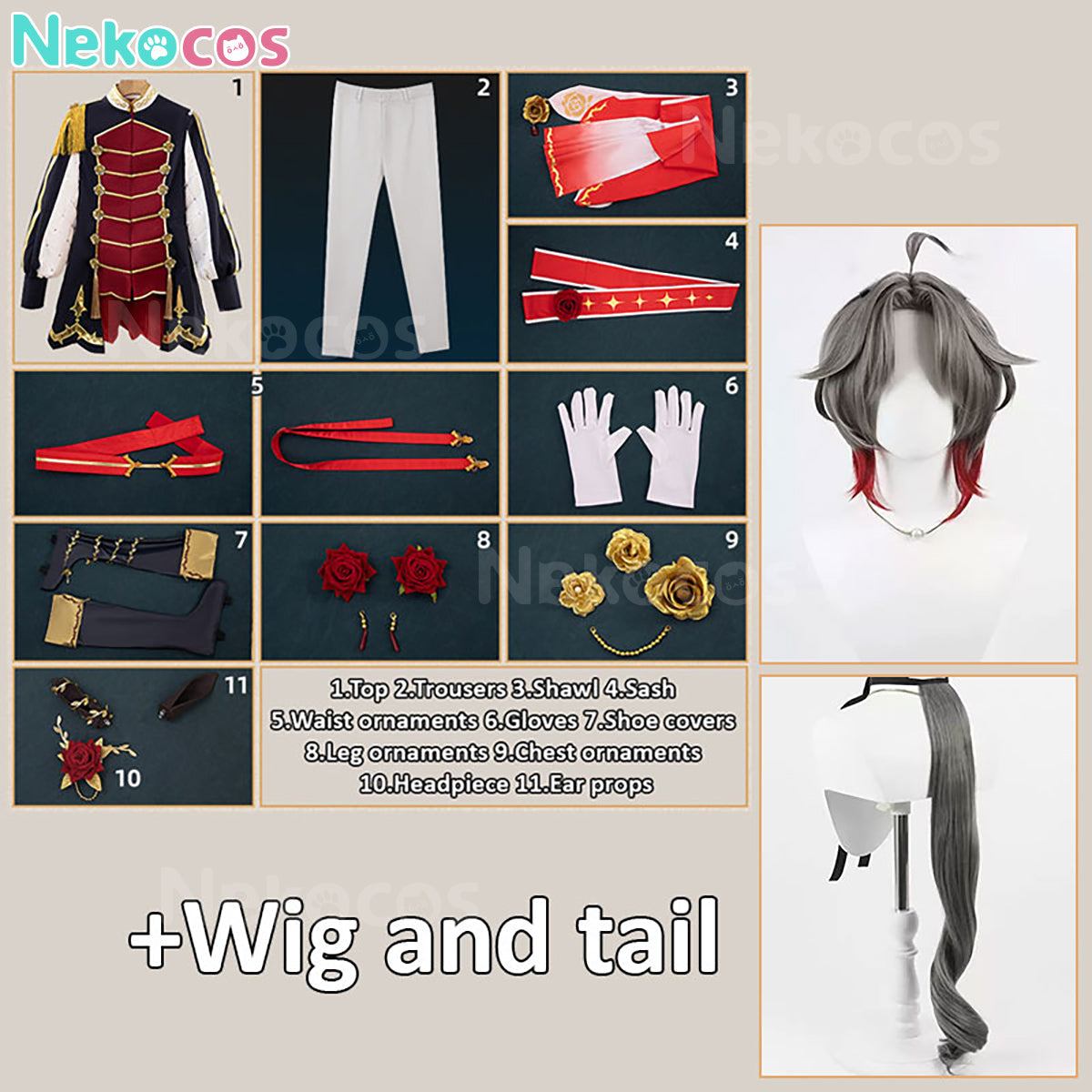 【Nekocos】Game Uma Musume Pretty Derby Cosplay Racing Debut Rose Kingdom Cosplay Costume | Custom-Tailor