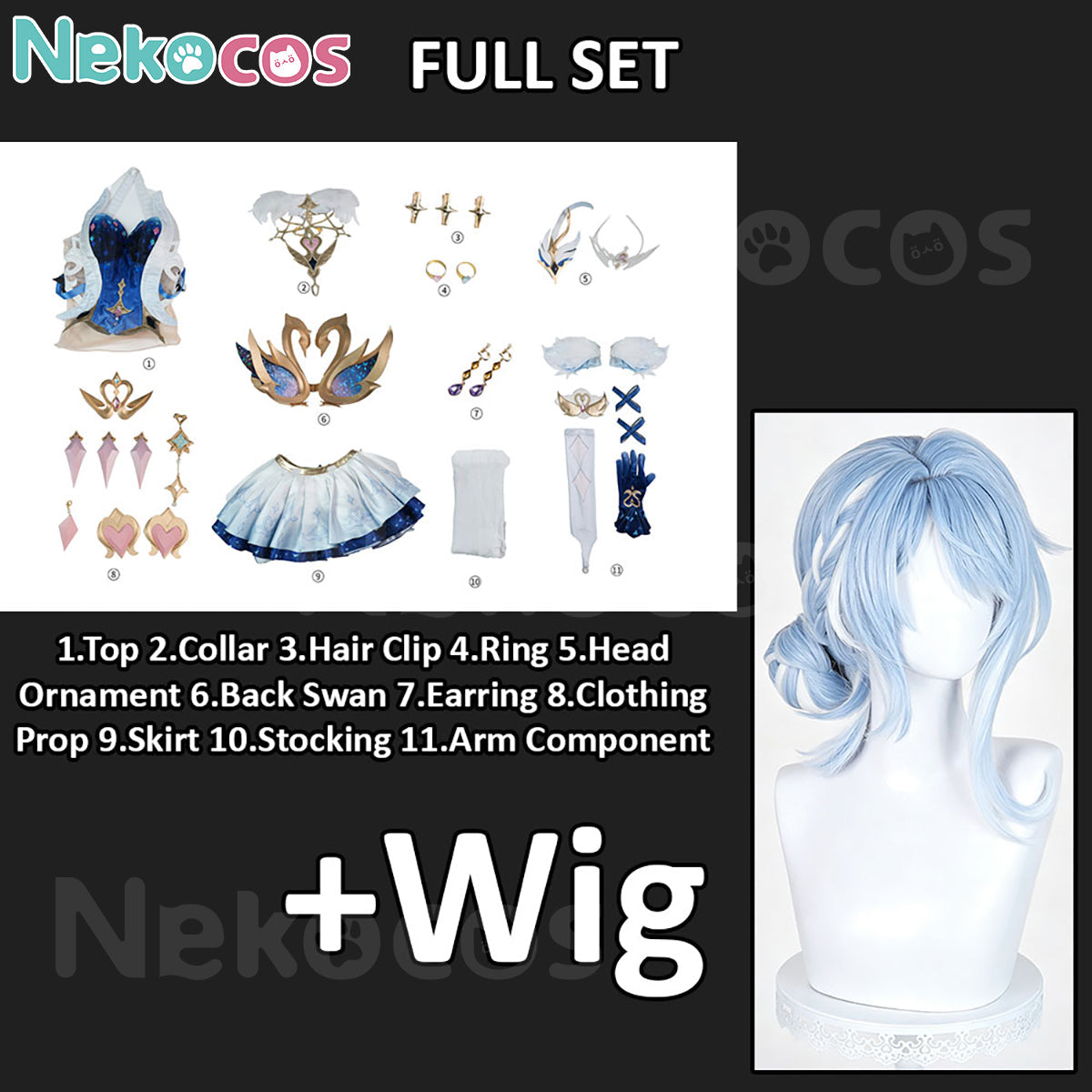 Genshin Impact Odette Spessiva Cosplay Costume | Custom TailoredCostume,Game,Genshin Impact