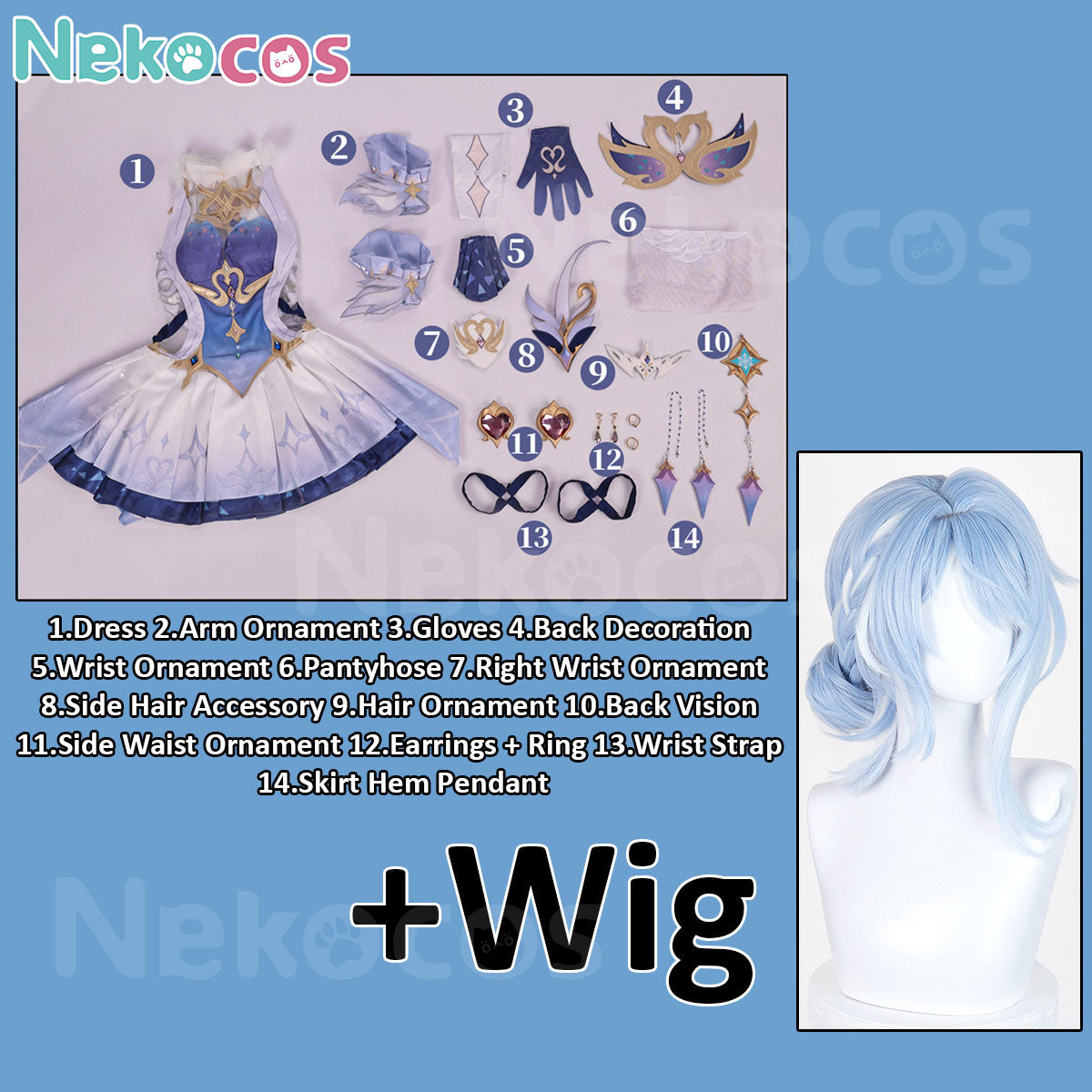 Genshin Impact Odette Spessiva Cosplay Costume - Custom TailoredCostume,Game,Genshin Impact