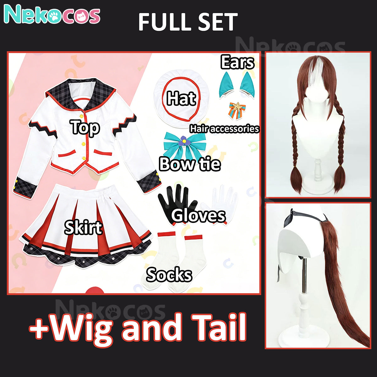 【Nekocos】Game Uma Musume Pretty Derby Cosplay Hokko Tarumae School Uniform Cosplay Costume | Custom-Tailor