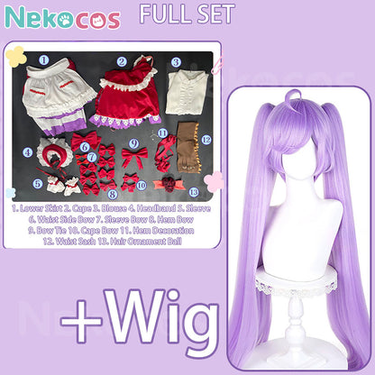 【Nekocos】Game Cosplay Laala Manaka Charafuku Kuji Online 10th Anniversary Cosplay Costume | In Stock
