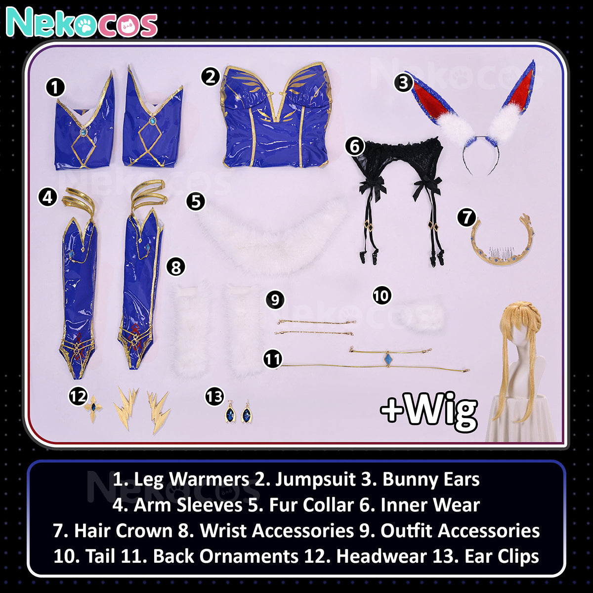 【Nekocos】Game Fate Grand Order Cosplay Artoria Pendragon (Lancer) Cosplay Costume | In Stock