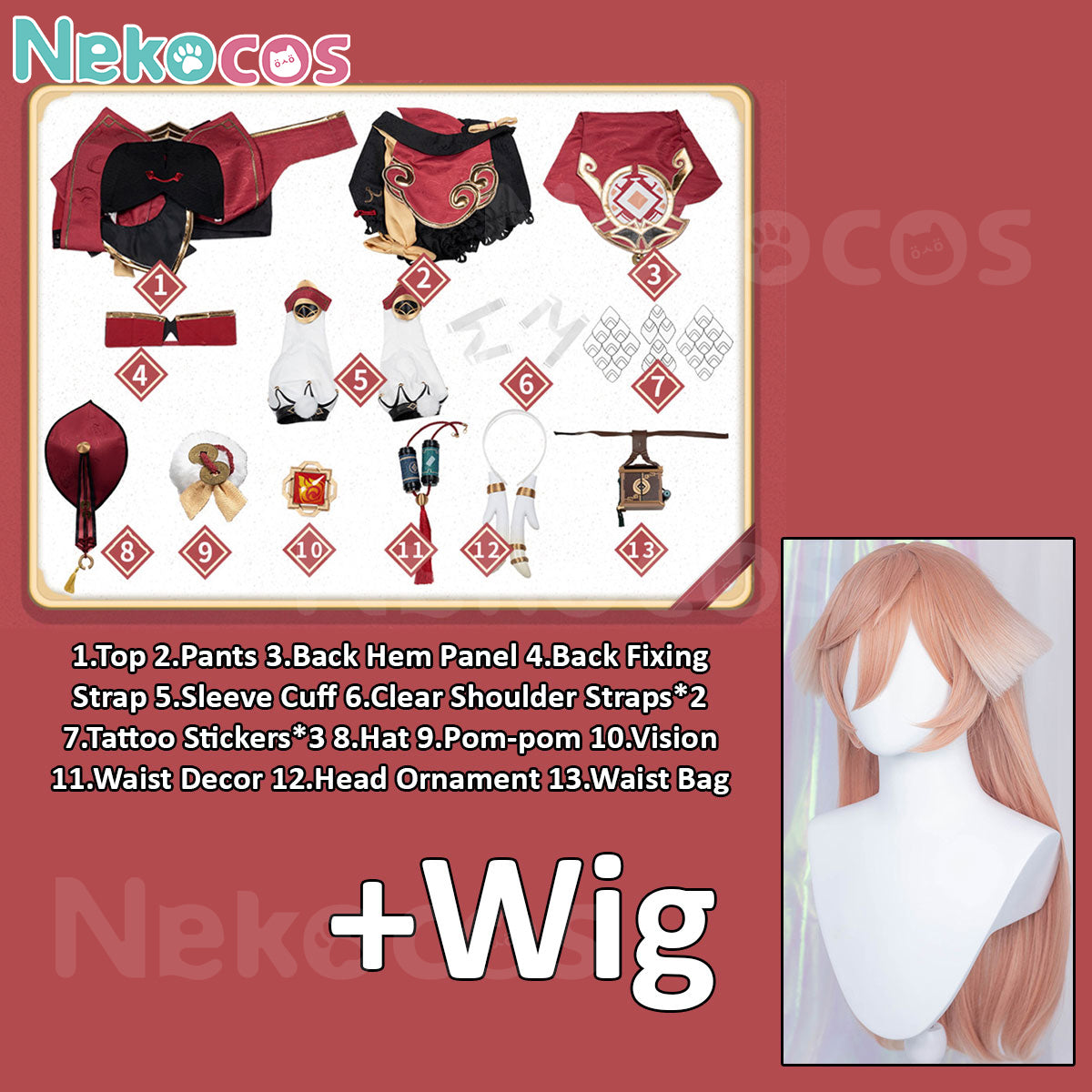 Yanfei Cosplay Costume - Premium Edition by NekocosCostume,Game,Genshin Impact