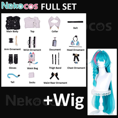 Nekocos Game Neverness to Everness Cosplay Elite Operative Mint Cosplay Costume full set with wig accessories in stock.