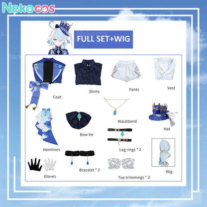 【Nekocos】Game Genshin Impact Cosplay Furina de Fontaine Cosplay Costume Premium Edition | In Stock