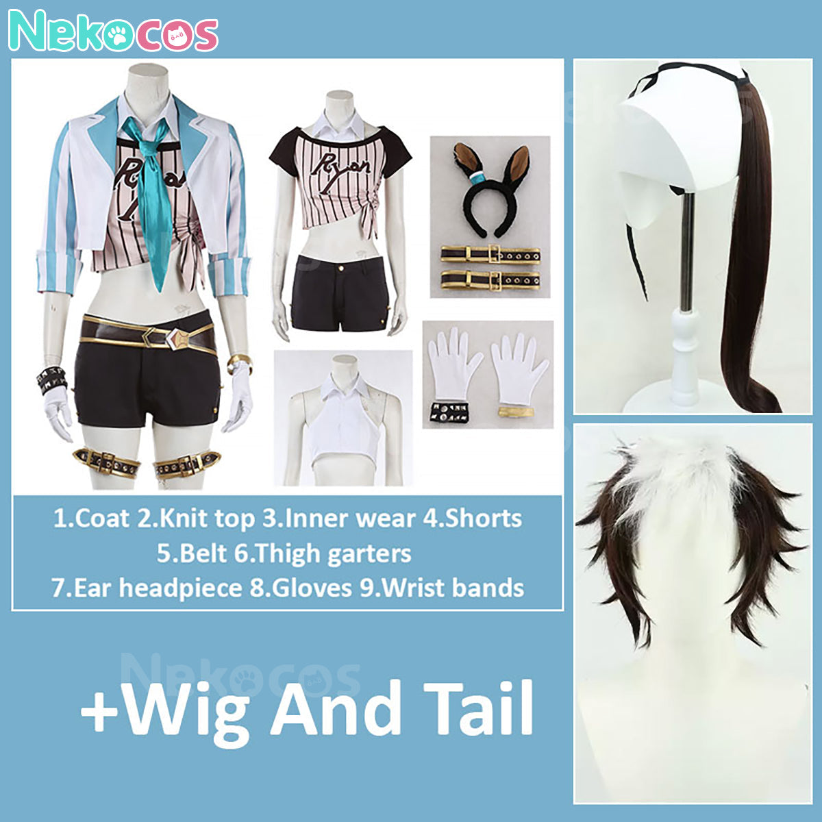 【Nekocos】Game Uma Musume Pretty Derby Cosplay Mejiro Ryan Cosplay Costume | Custom-Tailor