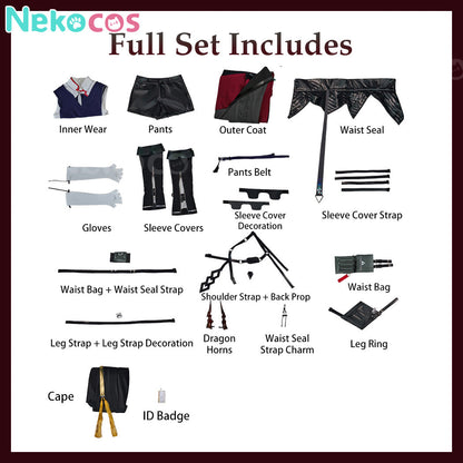 【Nekocos】Game Arknights Cosplay Ch'en the Dawnstreak Cosplay Costume Premium Edition | Custom-Tailor