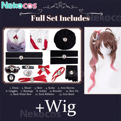 【Nekocos】Game Arknights Cosplay Eyjafjalla the Hvít Aska Cosplay Costume | Custom-Tailor