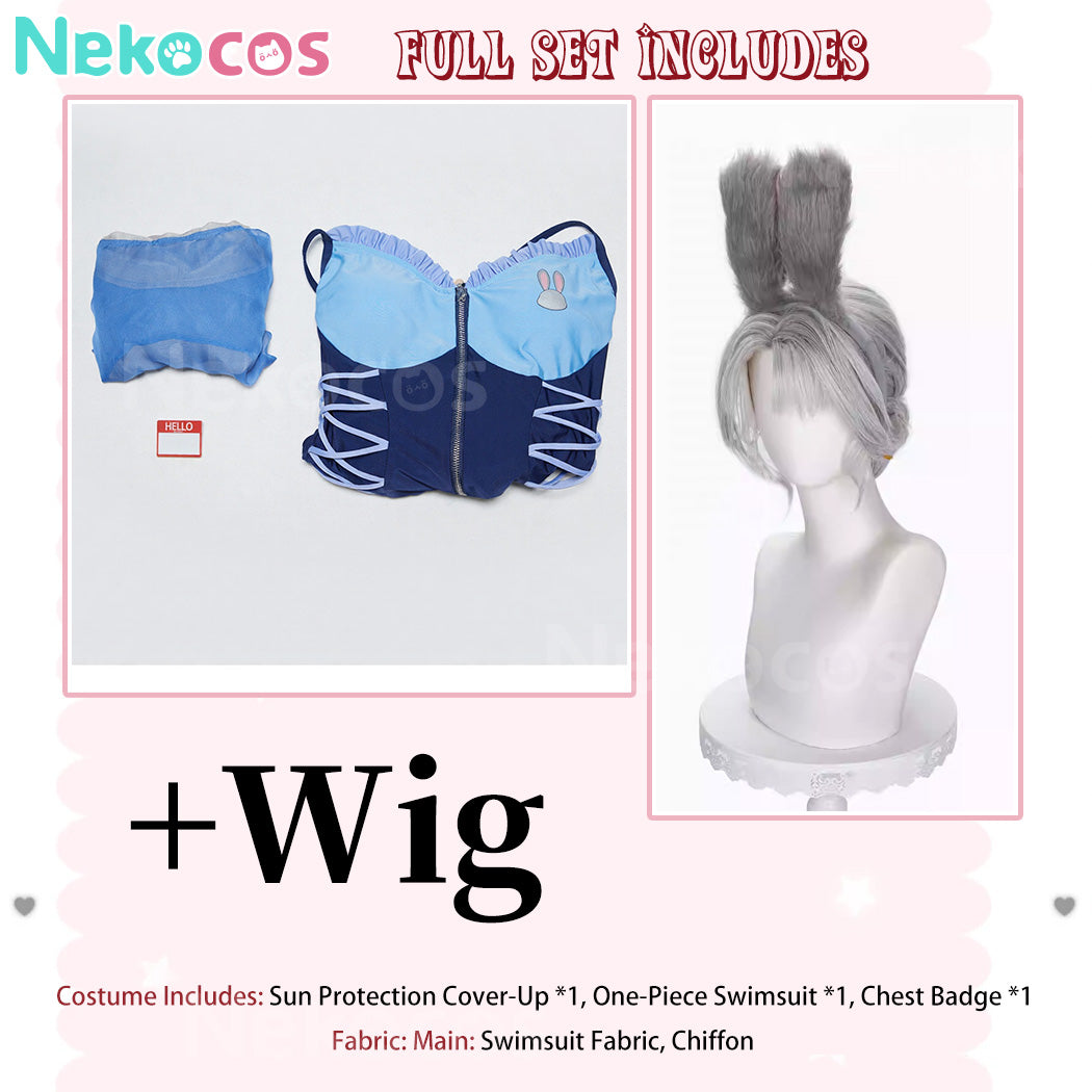 【Nekocos】Movie Cosplay Judy Hopps Swimsuit Cosplay Costume | Custom-Tailor