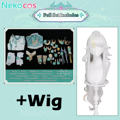 【Nekocos】Game Genshin Impact Cosplay Zibai Cosplay Costume | In Stock